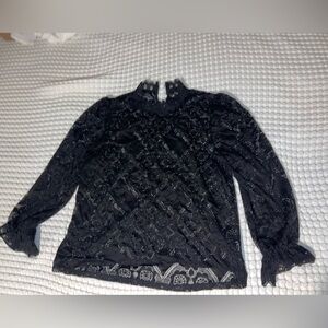 black lace shirt